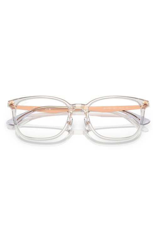 Ray Ban Ray-ban Pillow 54mm Square Optical Glasses In Transparent Grey