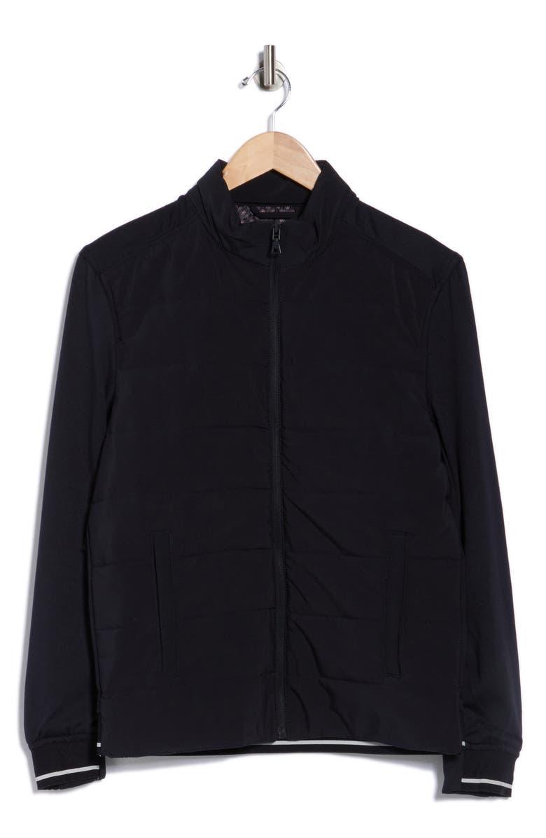 DENIM AND FLOWER Channel Quilted Jacket, Alternate, color, Navy