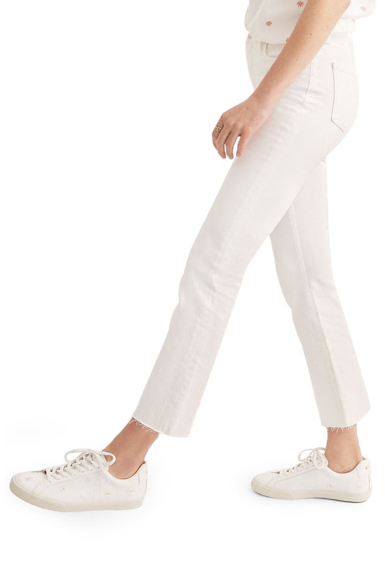 Cali Raw Edge Demi Boot Jeans, Alternate, color, PURE WHITE