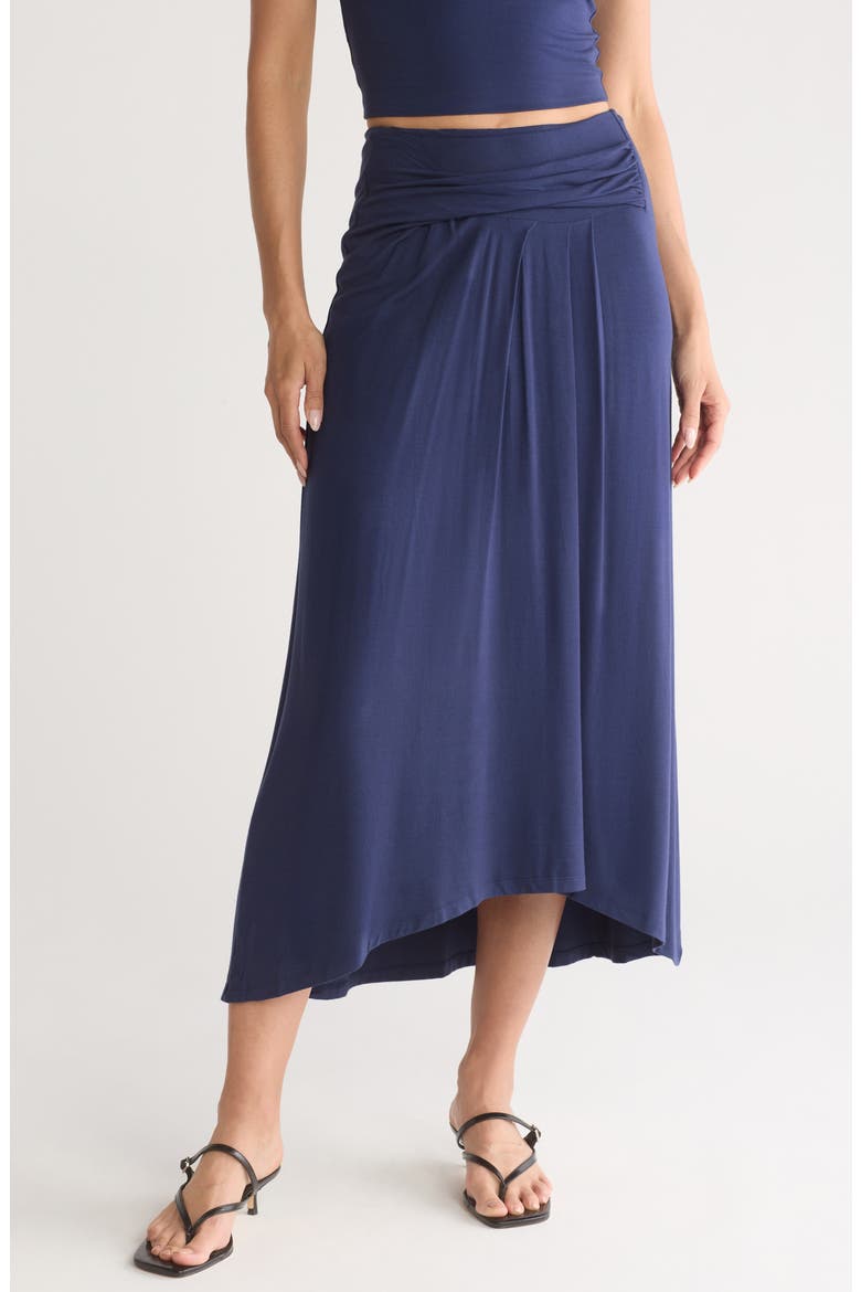 Trina Jersey Skirt, Main, color, PEACOAT NAVY