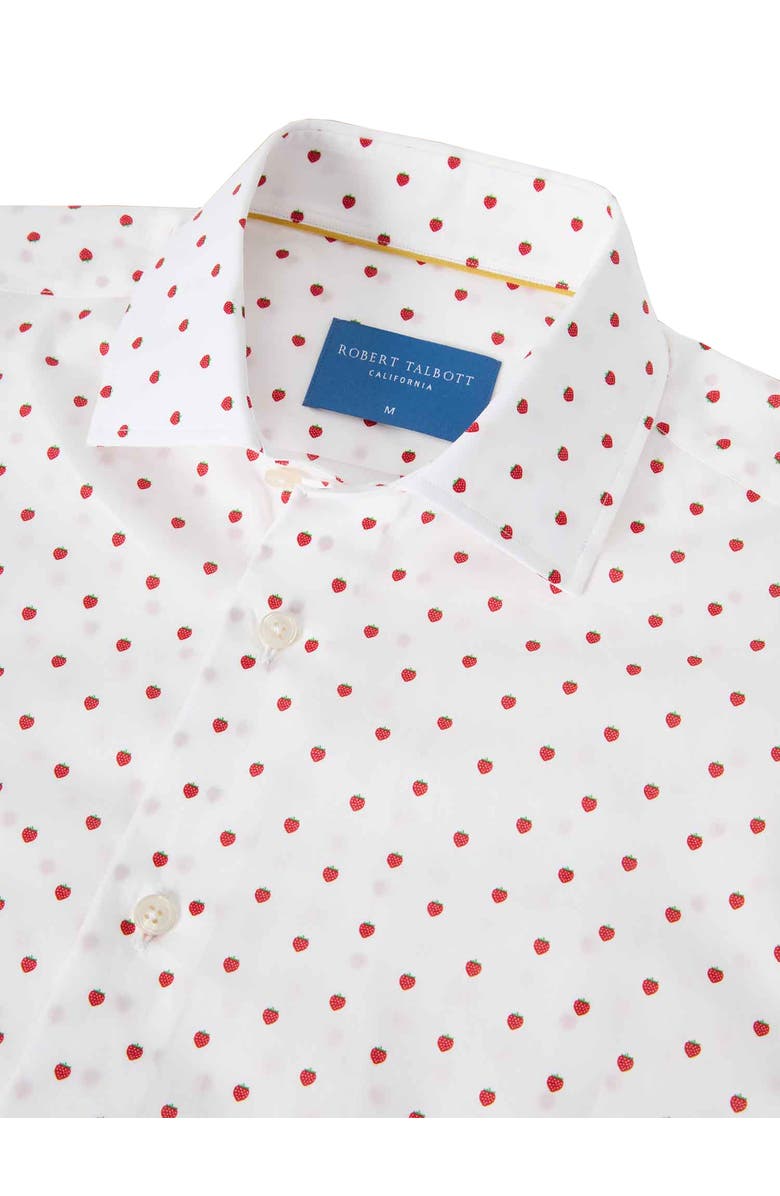 Robert Talbott Reynolds Strawberry Print Contemporary Fit Shirt, Alternate, color, 