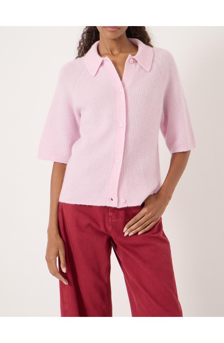 Hush Jinny Wool Blend Short Sleeve Cardigan, Alternate, color, Pale Pink