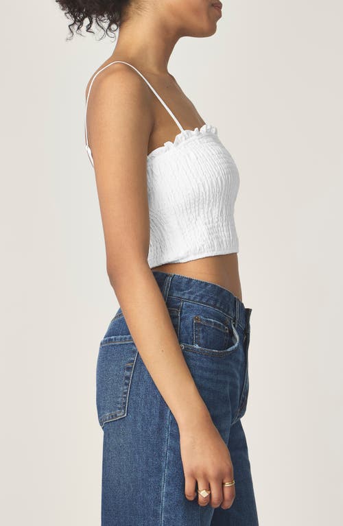Florence By Mills Smocked Crop Camisole In White