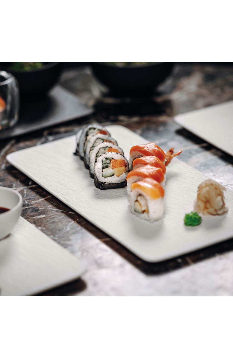 Villeroy & Boch Manufacture Rock blanc Rectangular Serving Plate, Alternate, color, White