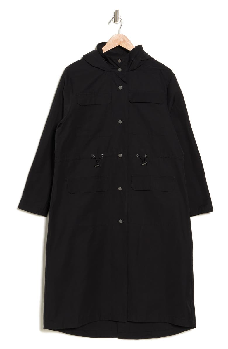 Steve Madden Hooded Drawcord Waist Coat, Alternate, color,