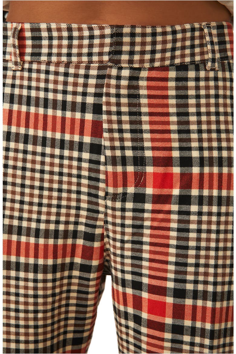 Jules Plaid Wide Leg Pants, Alternate, color, RUST COMBO 2