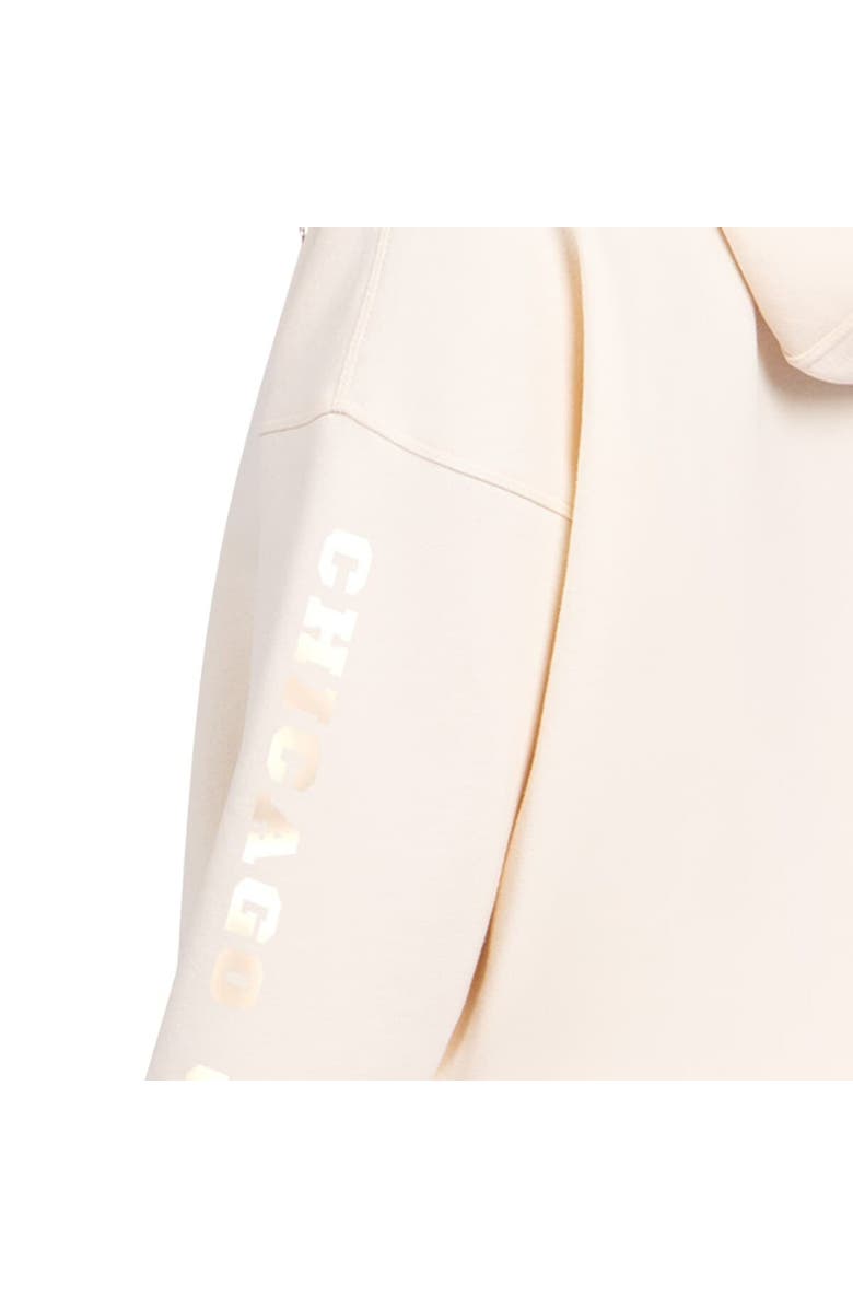 STARTER Women's Starter  Cream Chicago Cubs Pastel Relaxed Hoodie, Alternate, color, Cream