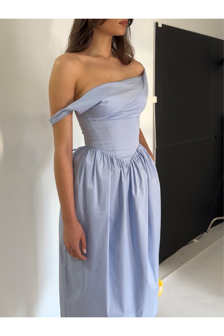 makenna drop waist corset midi dress Nicholas the Label Women's Makenna Linen Corset Midi-Dress - Cigar