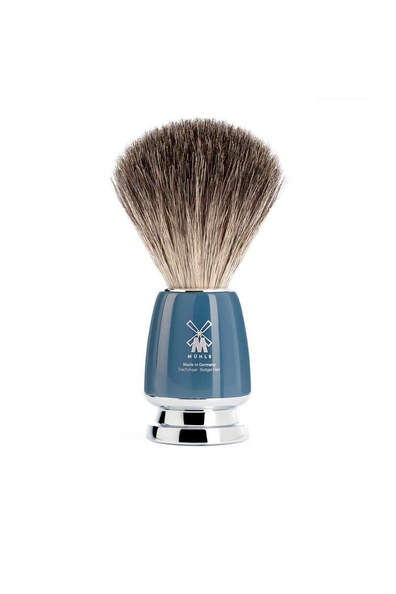 Rytmo Petrol Blue Pure Badger Shaving Brush, Main, color, Petrol Blue