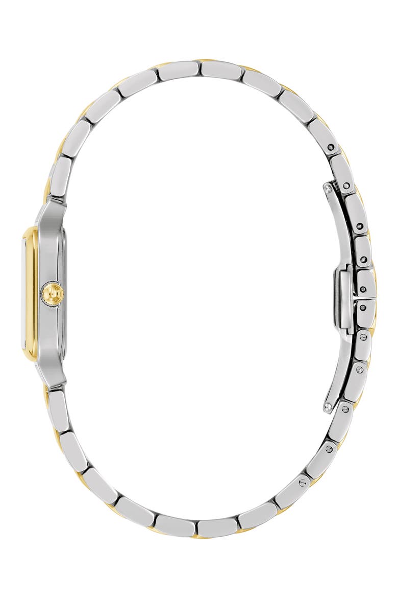 Classic Sutton Square Two-Tone Bracelet Watch, 23mm, Alternate, color, SILVER/ TWO-TONE