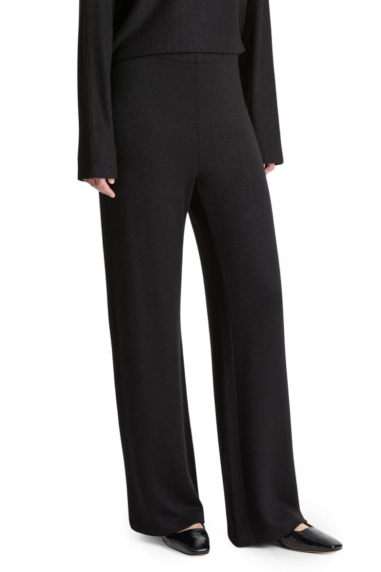 Cozy Wide Leg Pants, Alternate, color, BLACK