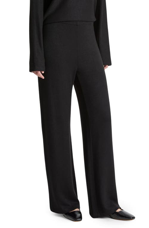 Vince Cozy Wide Leg Pants In Black