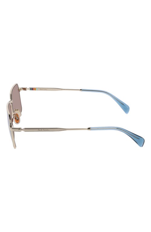 Paul Smith 58mm Modified Rectangular Sunglasses In Gold/brown
