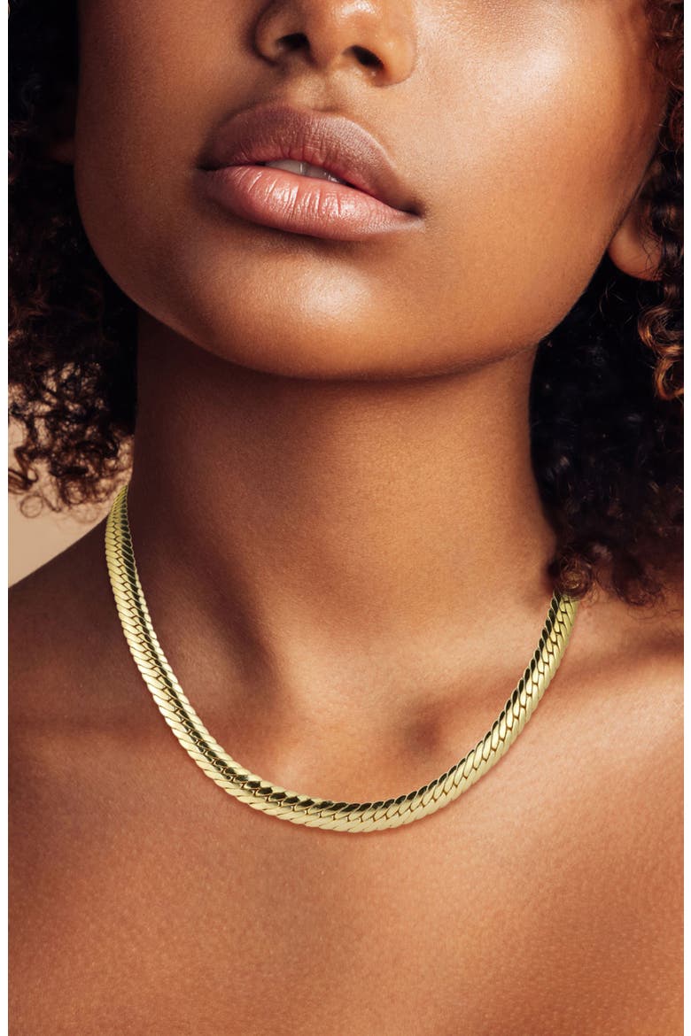 Snake Chain Necklace, Alternate, color, GOLD