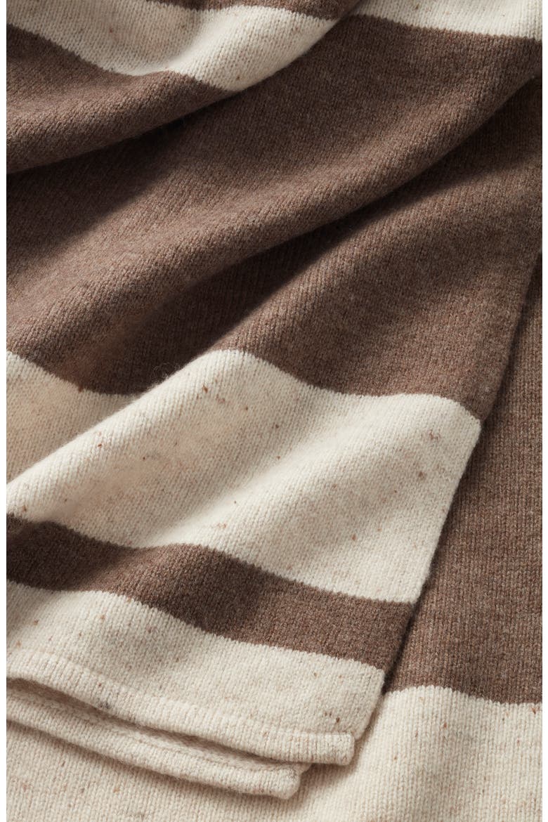Stripe Wool & Cashmere Throw Blanket, Alternate, color, BEIGE OATMEAL MULTI
