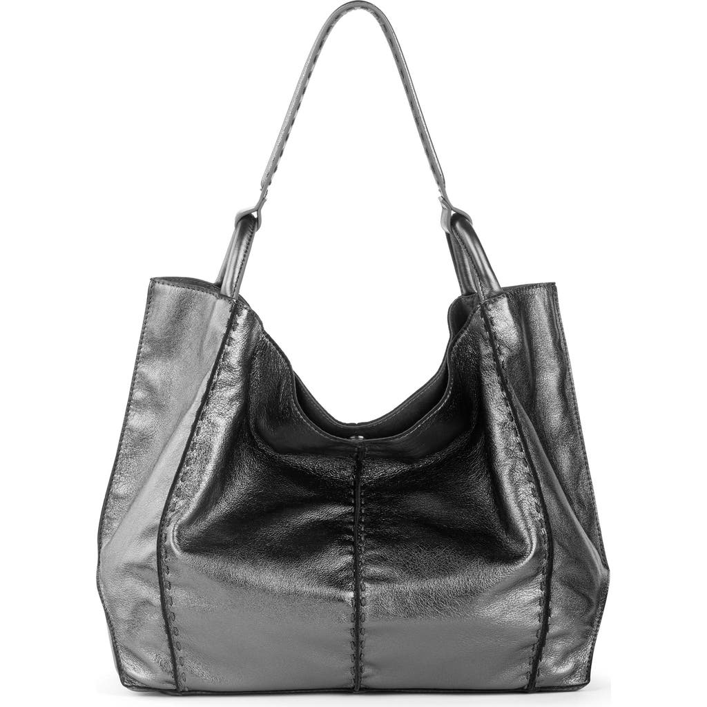 The Sak Los Feliz Large Tote Leather Bag In Gray