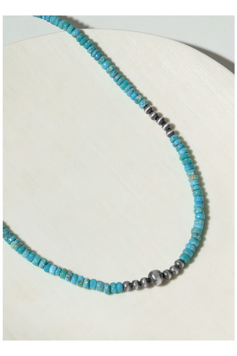 Turquoise Beaded Necklace, Alternate, color, BLUE