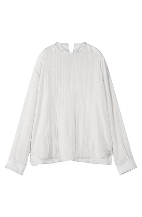Pleated Silk Top