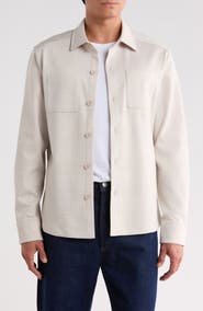 Robert Barakett Upton Plaid Double Knit Overshirt