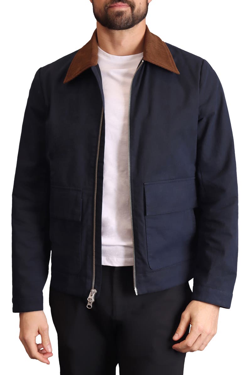 Bagatelle Waxed Cotton Patch Pocket Jacket, Main, color, 