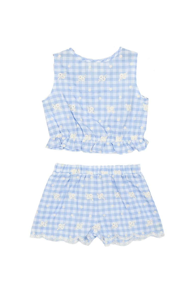 Mabel + Honey Barnyard Babe Blue Two Piece Short Set, Alternate, color, Blue