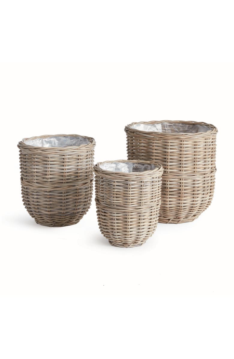 Napa Home & Garden Arlette Basket Planters Set of 3, Main, color, Brown