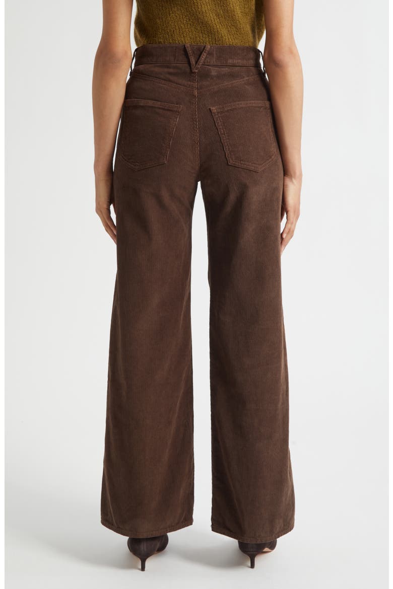 Taylor High Waist Wide Leg Corduroy Pants, Alternate, color, DARK UMBER