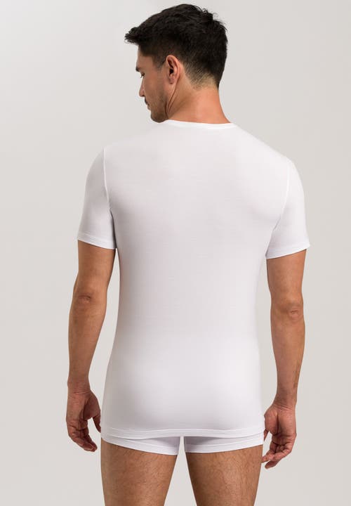 Hanro Cotton Superior Cotton Crew Neck T-shirt In White
