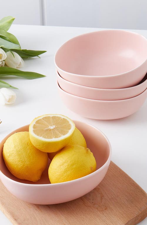 Stone Lain Delilah Porcelain Bowl Set In Pink