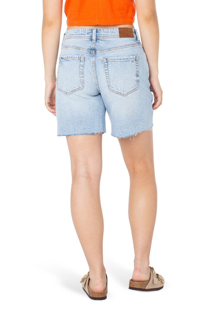 The Icon Cutoff Denim Shorts, Alternate, color, JEANIUS DENIM WASH