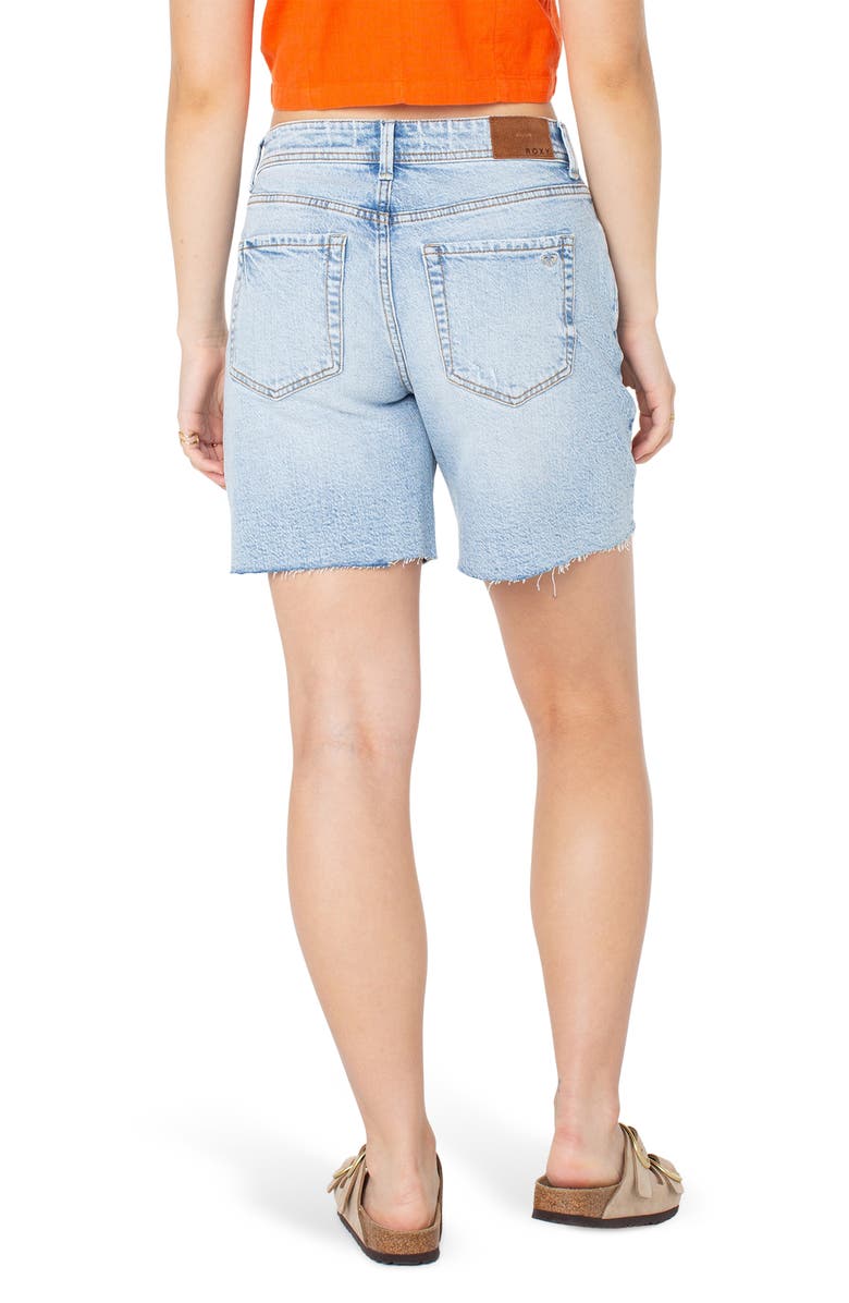Roxy The Icon Cutoff Denim Shorts, Alternate, color, Jeanius Denim Wash