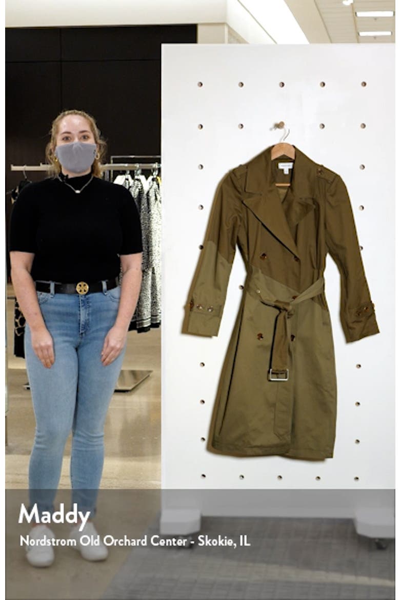 Pieced Colorblock Trench Coat video