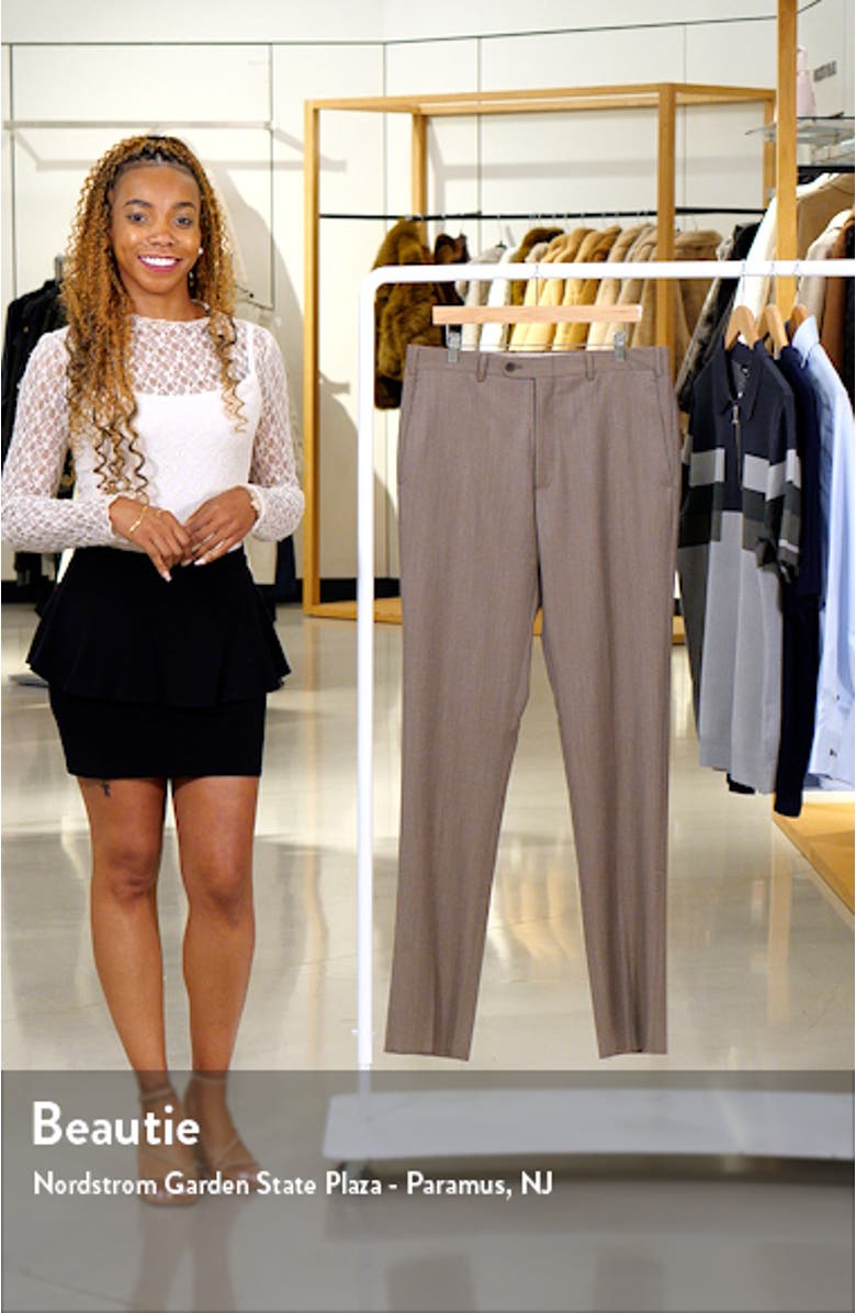 Flat Front Stretch Wool Trousers, sales video thumbnail