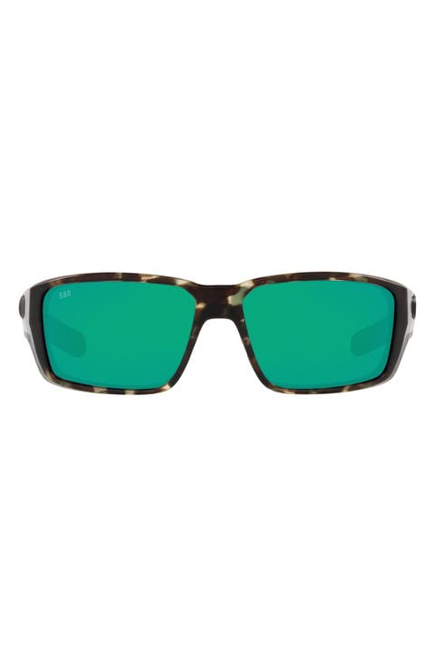 60mm Polarized Rectangular Sunglasses