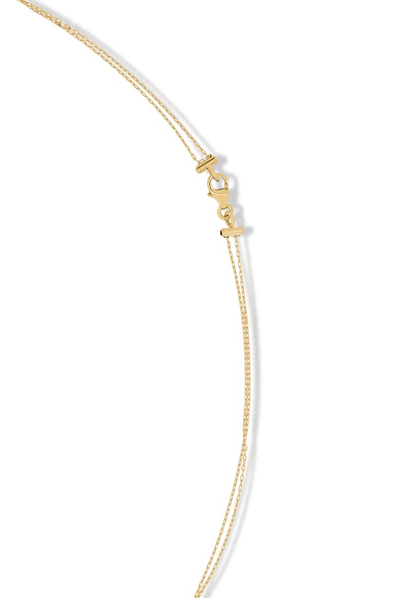 14K Gold 2-Tone Double Beaded Layered Chain Necklace (Online Trunk Show), Alternate, color, 14K WHITE GOLD/YELLOW GOLD