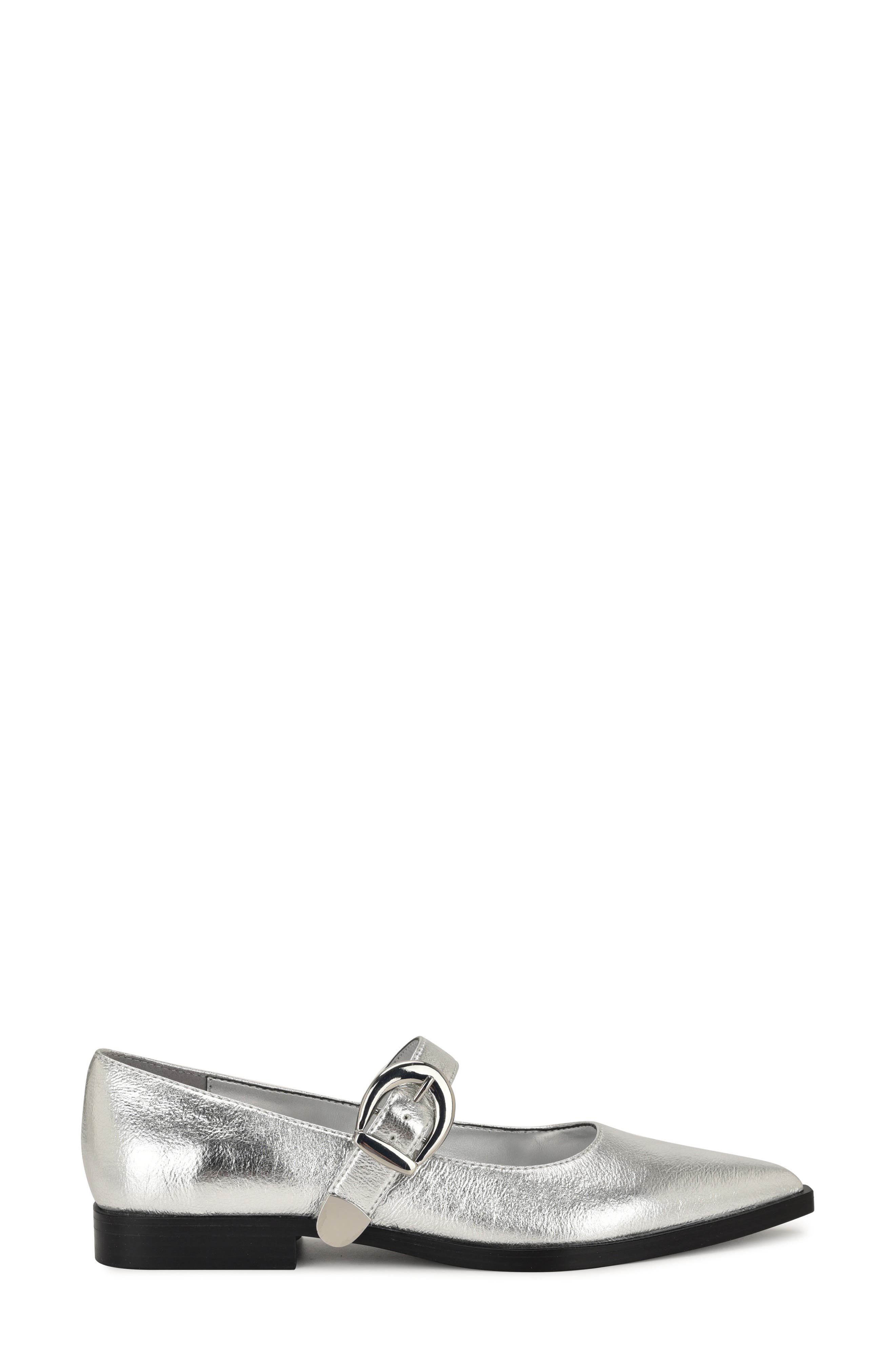 Nine West Katrel Mary Jane Flat, Alternate, color, Silver