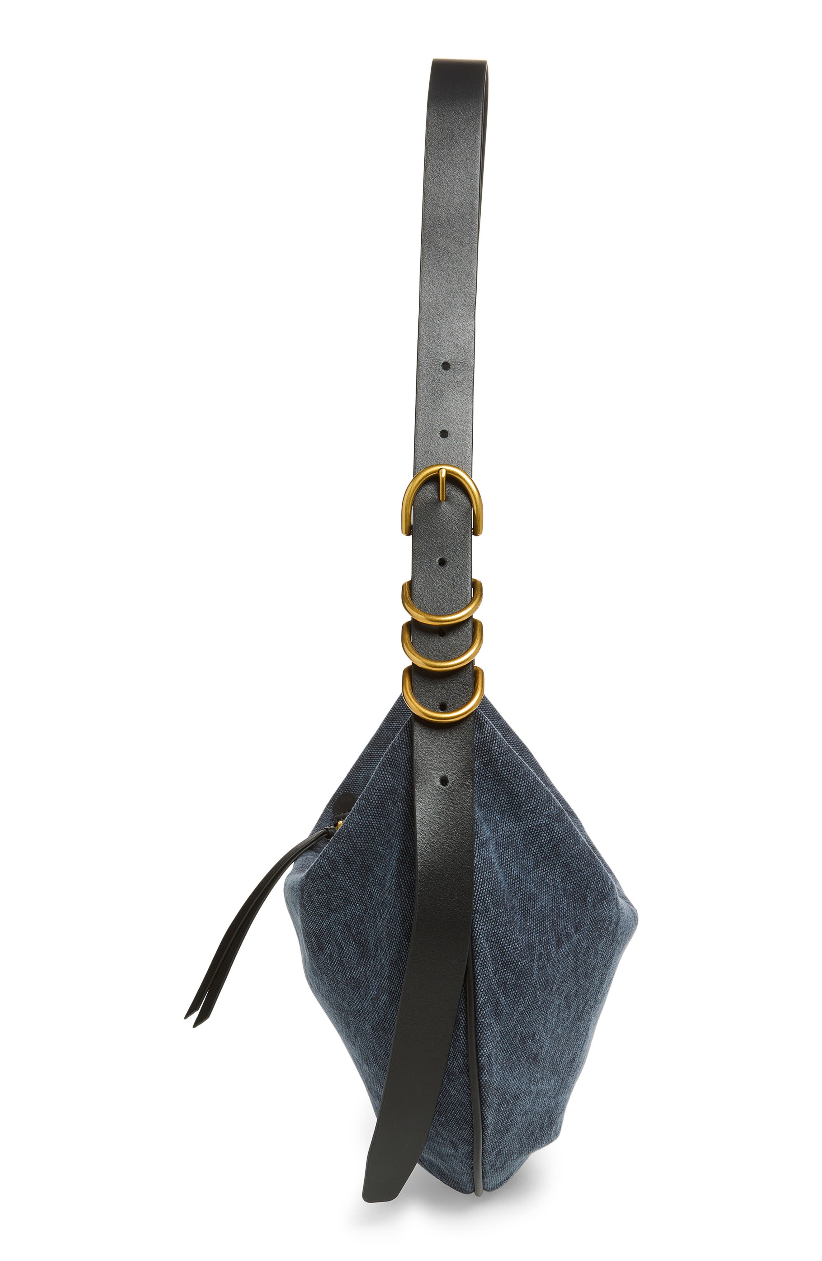 rag & bone Medium Mercer Hobo Bag, Alternate, color, Midnight