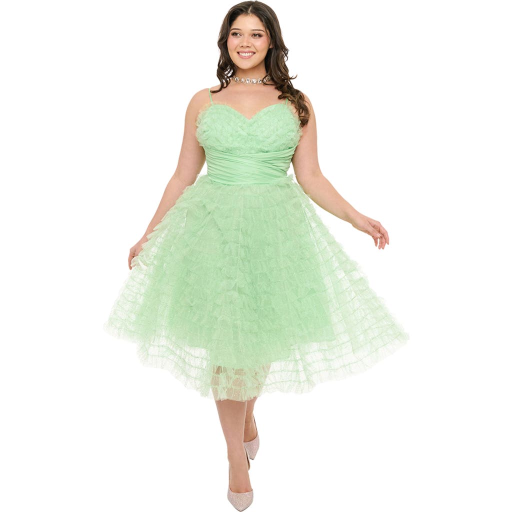 UNIQUE VINTAGE UNIQUE VINTAGE PLUS SIZE TULLE SWEETHEART CUPCAKE SWING DRESS