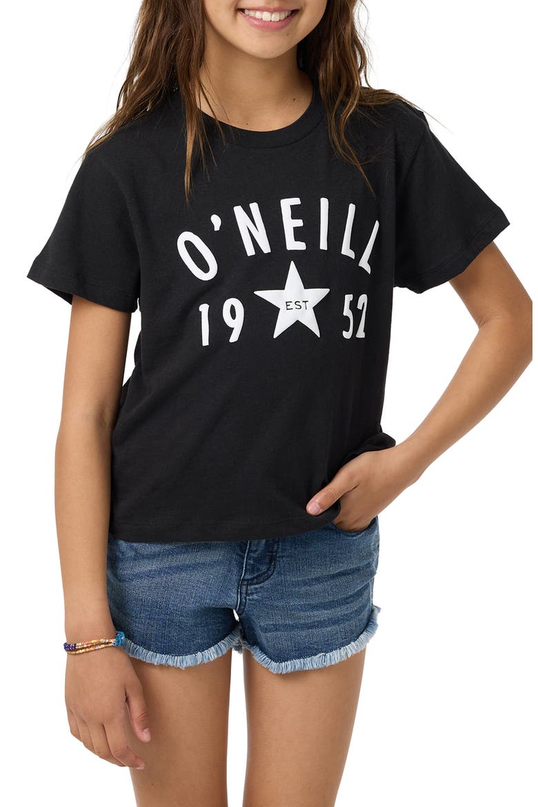 Kids' Starry Willa Skimmer Graphic T-Shirt, Alternate, color, BLACK