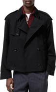 Burberry Cropped Tropical Gabardine Leadenham Trench Coat