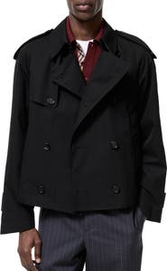 Burberry Cropped Tropical Gabardine Leadenham Trench Coat
