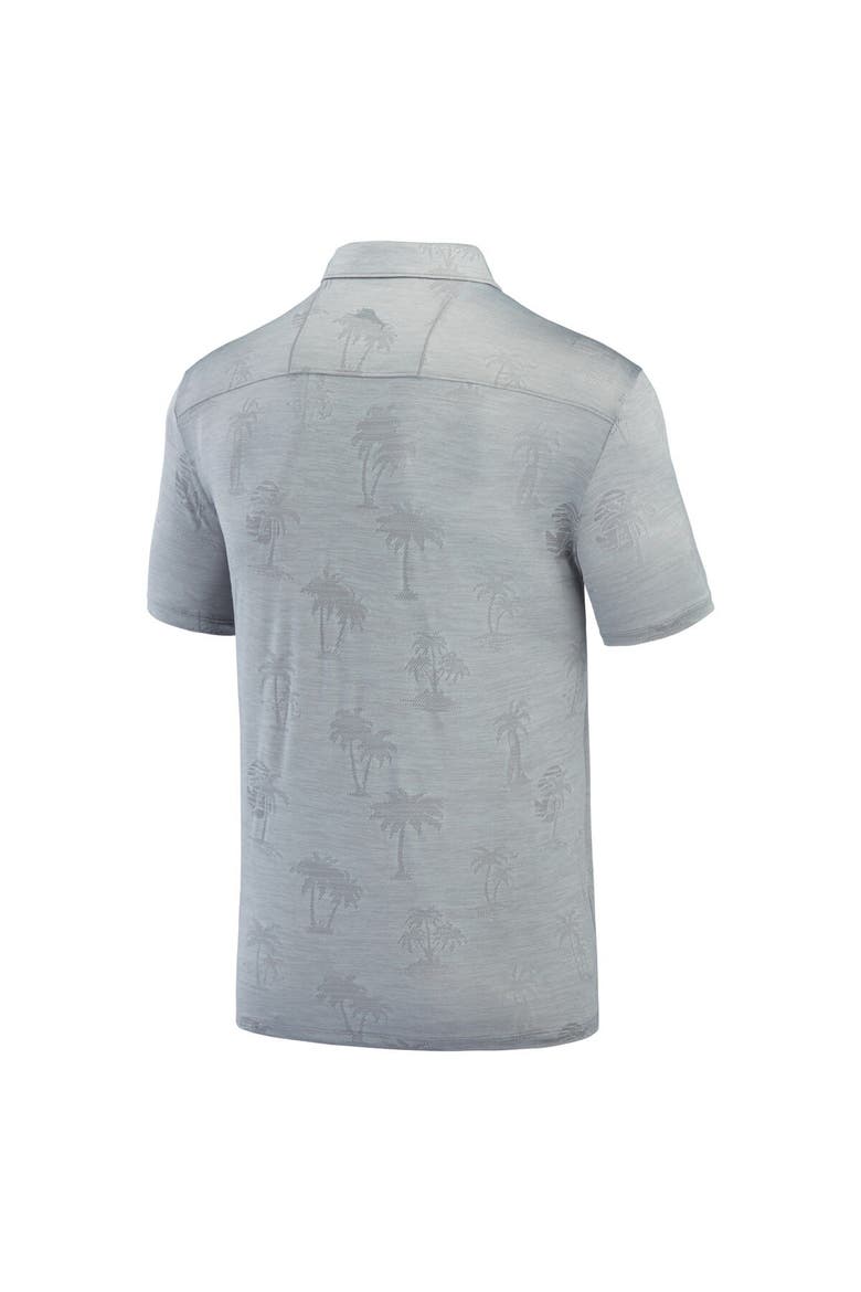 Men's Tommy Bahama Gray Wisconsin Badgers Sport Palm Coast Palmera IslandZone Polo, Alternate, color, Gray
