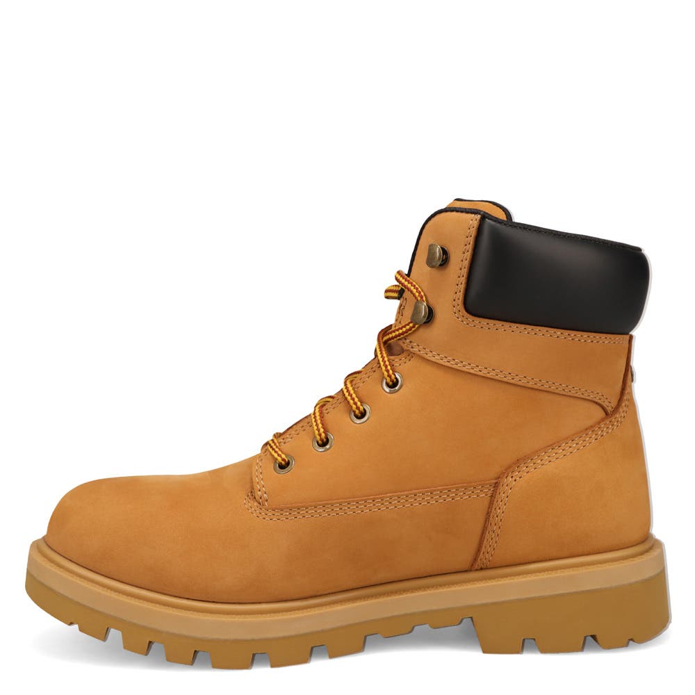 Angus Round Toe Work Boot, Alternate, color, Wheat