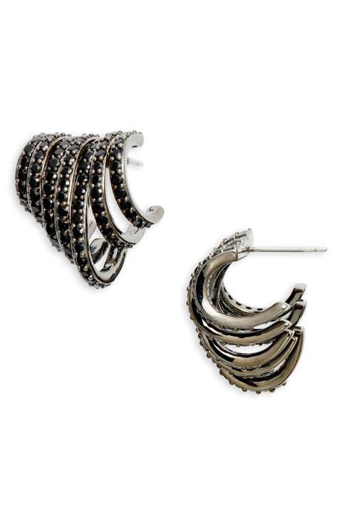 Multirow C-Hoop Earrings