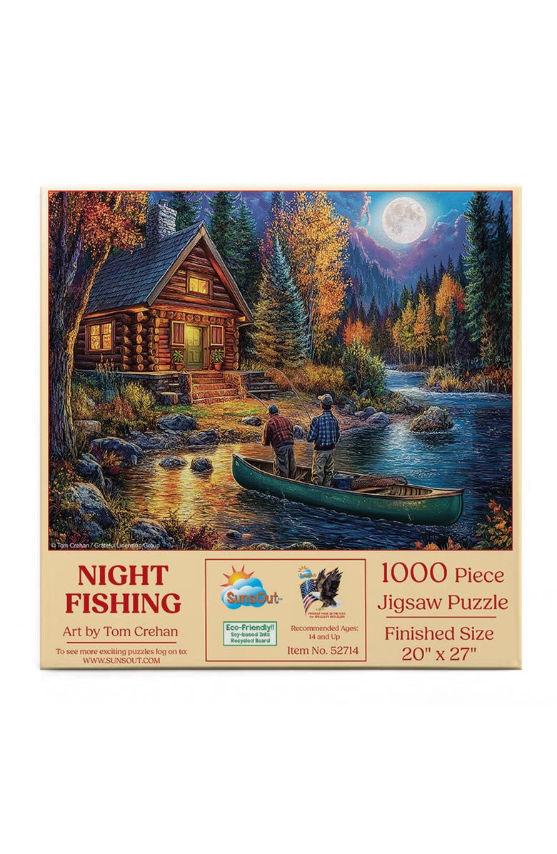 Sunsout Night Fishing 1000 piece Jigsaw Puzzle for Adults, Alternate, color, Multicolor