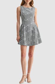 All in Favor Embroidered Sleeveless Fit & Flare Dress
