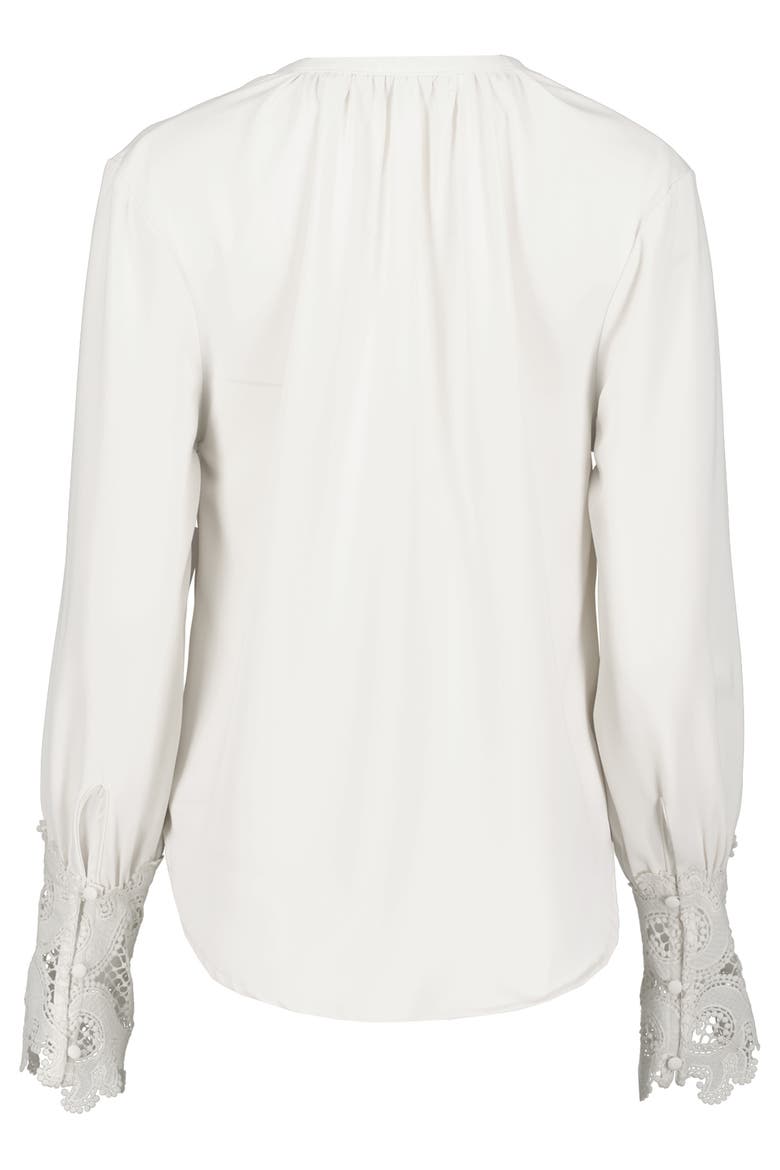 Ariel Lace Detail Blouse, Alternate, color, White