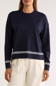 NORDSTROM RACK Tipped Crewneck Sweater
