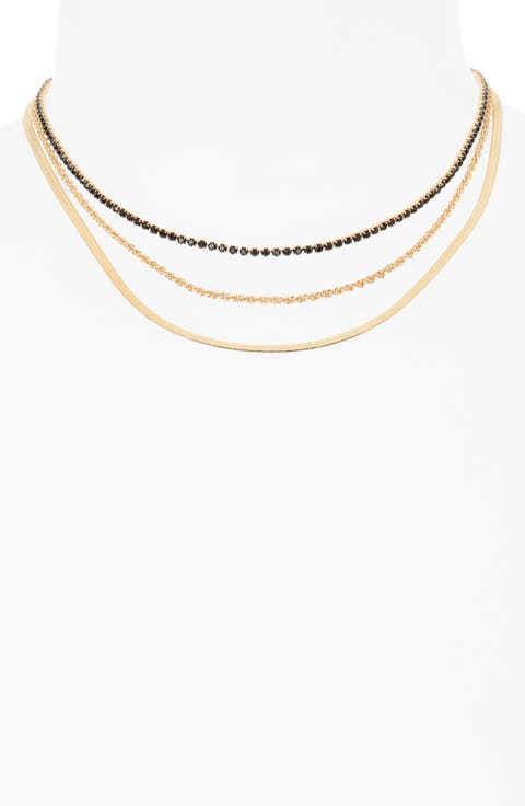 Delicate Sparkle Layered Chain Necklace