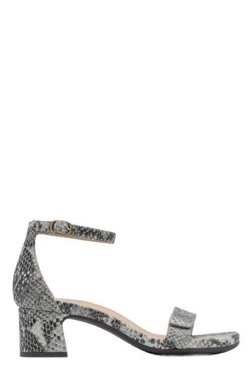 Abeo Avenue Strap Heels In Snake Print - Metatarsal